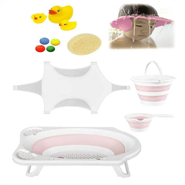Freebebek Katlanır Bebek Yıkama Banyo Seti 8 Parça - 2
