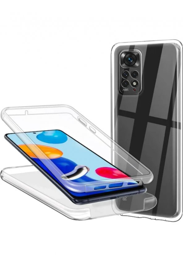 360 Derece Şeffaf Kristal Silikon Kılıf Tam Koruma - 3