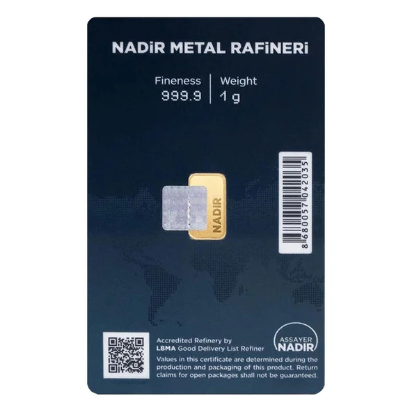 RimaGold 1 gr 24 Ayar 999.9 Milyem NadirGold Gram Altın - 2