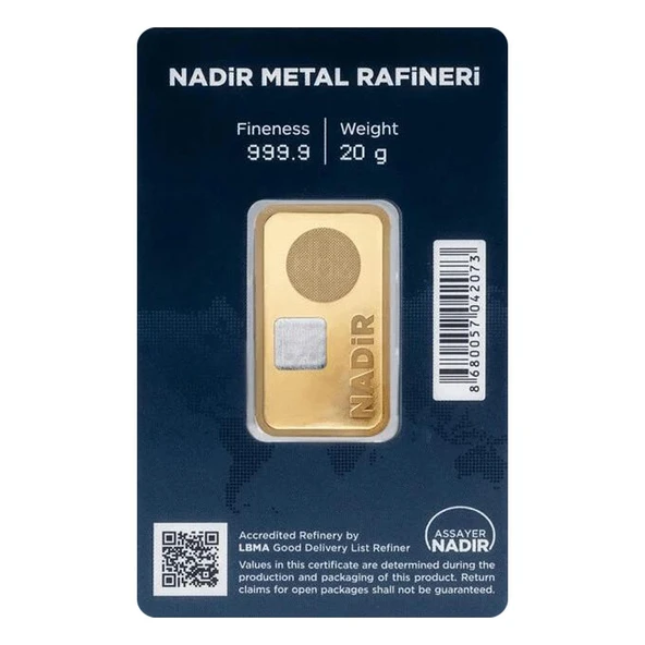 RimaGold 20 gr 24 Ayar 999.9 Milyem NadirGold Gram Altın - 2