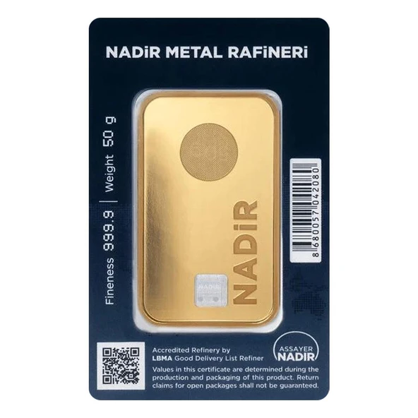 RimaGold 50 gr 24 Ayar 999.9 Milyem NadirGold Gram Altın - 2