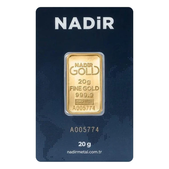 RimaGold 20 gr 24 Ayar 999.9 Milyem NadirGold Gram Altın - 1