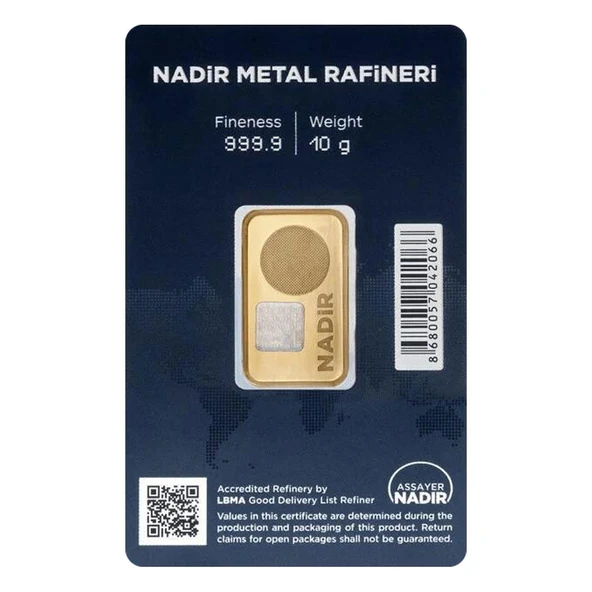 RimaGold 10 gr 24 Ayar 999.9 Milyem NadirGold Gram Altın - 2