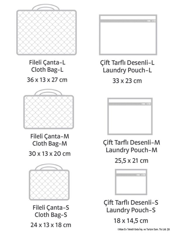 DECODEMA Bebek Çocuk Bavul Düzenleyici 6lı Seyahat Çanta Seti - 10