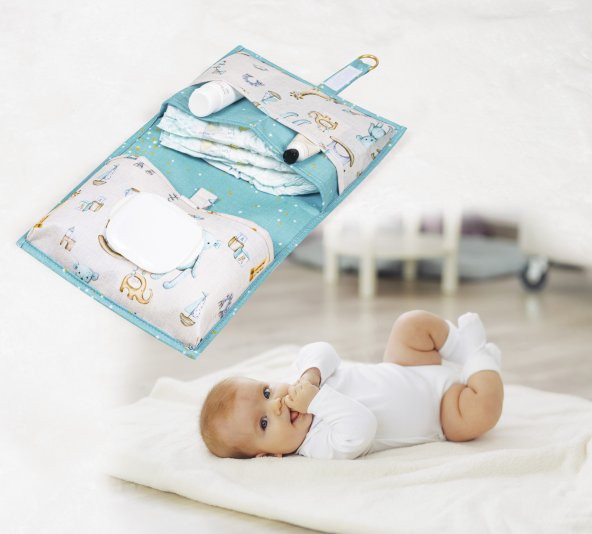 DECODEMA Bebek Çocuk Katlanır Alt Değiştirme Bakım Bez Açma Çantası - 4