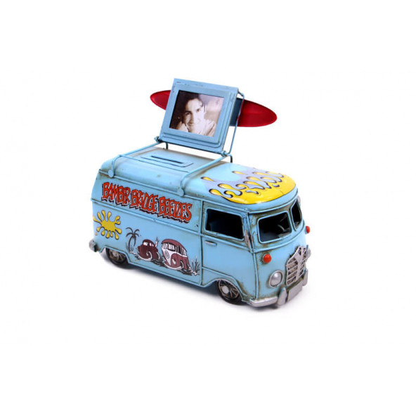 Dekoratif Metal Minibüs Çerçeveli ve Kumbaralı 1510E-5379 Model-M25 - 2