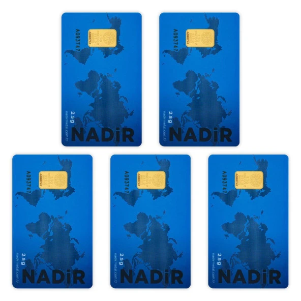 RimaGold 5 Adet 2.5 gr 24 Ayar NadirGold Gram Altın