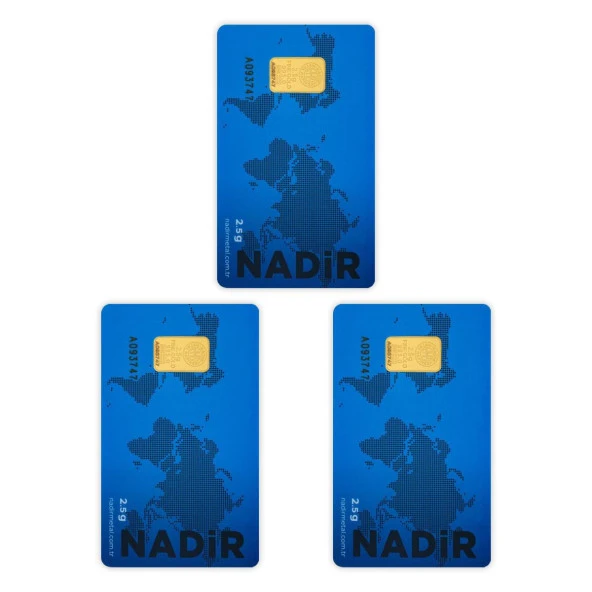 RimaGold 3 Adet 2.5 gr 24 Ayar NadirGold Gram Altın