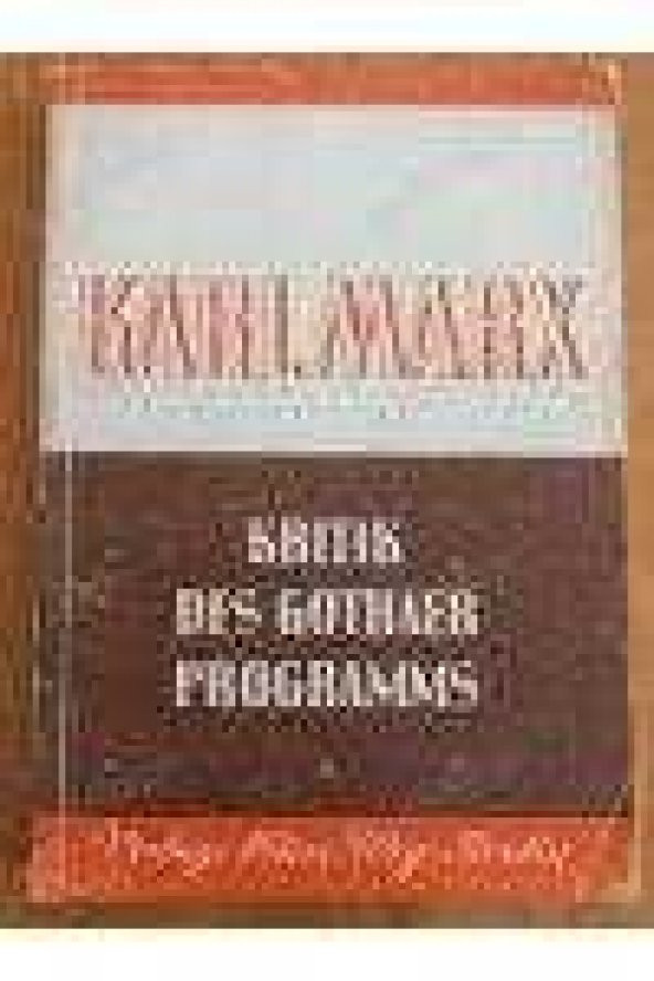 KRITIK DES GOTHAER PROGRAMMS ürün görseli 1