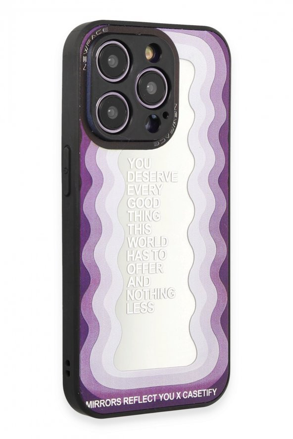 NewFace iPhone 14 Pro Max Kılıf Mirror Desenli Kapak - Mirror - 5