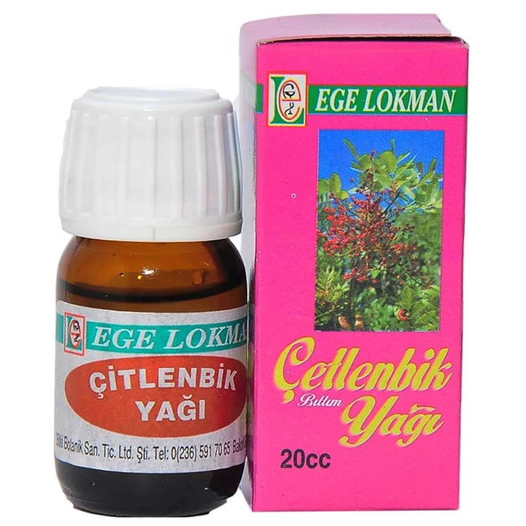 Ege Lokman Çitlenbik Yağı Çitlembik Çetlenbik Bıttım Yağı 20CC