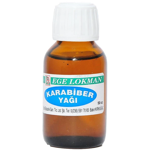 Ege Lokman Karabiber Yağı Doğal Kara Biber Yağı Organik 50CC - 3