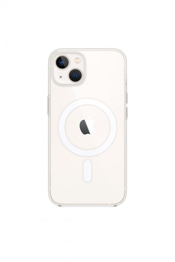 NewFace iPhone 13 Mini Kılıf Magneticsafe Şeffaf Silikon - Şeffaf