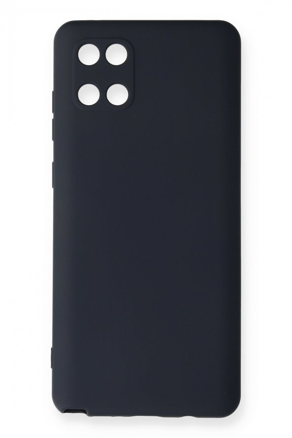 NewFace Samsung Galaxy A81 / Note 10 Lite Kılıf Nano içi Kadife  Silikon - Lacivert