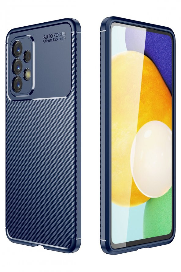 NewFace Samsung Galaxy A33 5G Kılıf Focus Karbon Silikon - Lacivert