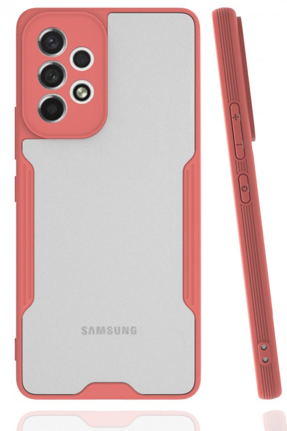NewFace Samsung Galaxy A33 5G Kılıf Platin Silikon - Pembe