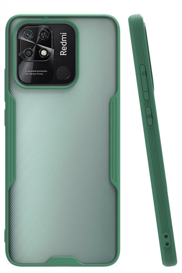 NewFace Xiaomi Poco C40 Kılıf Platin Silikon - Yeşil