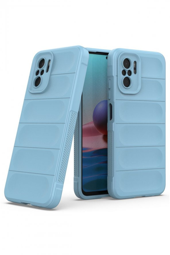 NewFace Xiaomi Redmi Note 10S Kılıf Optimum Silikon - Sky Blue - 2