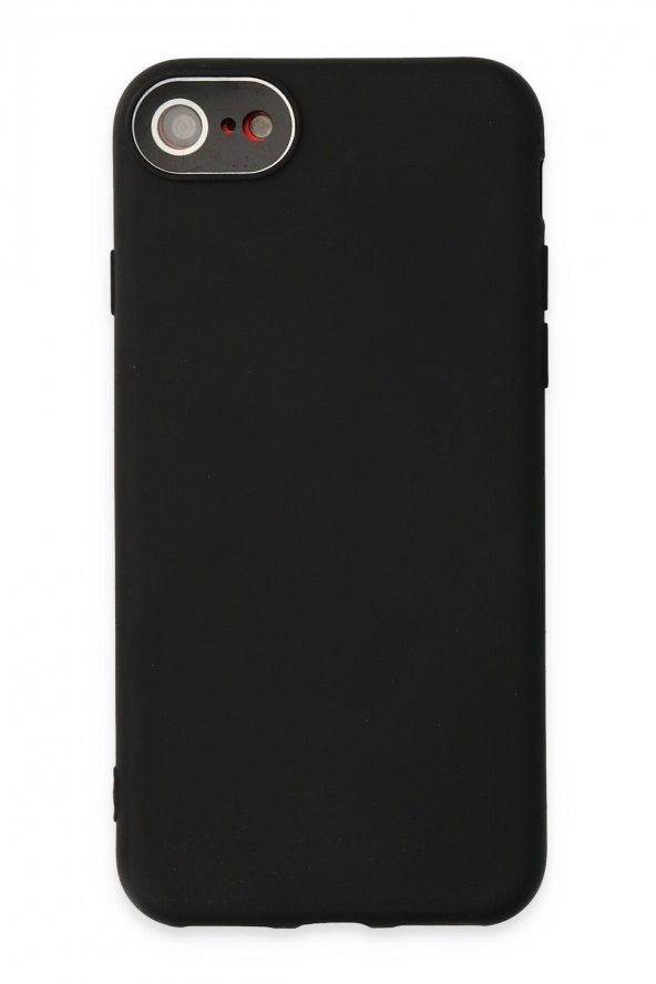 NewFace iPhone SE 2020 Kılıf Lansman Glass Kapak - Siyah