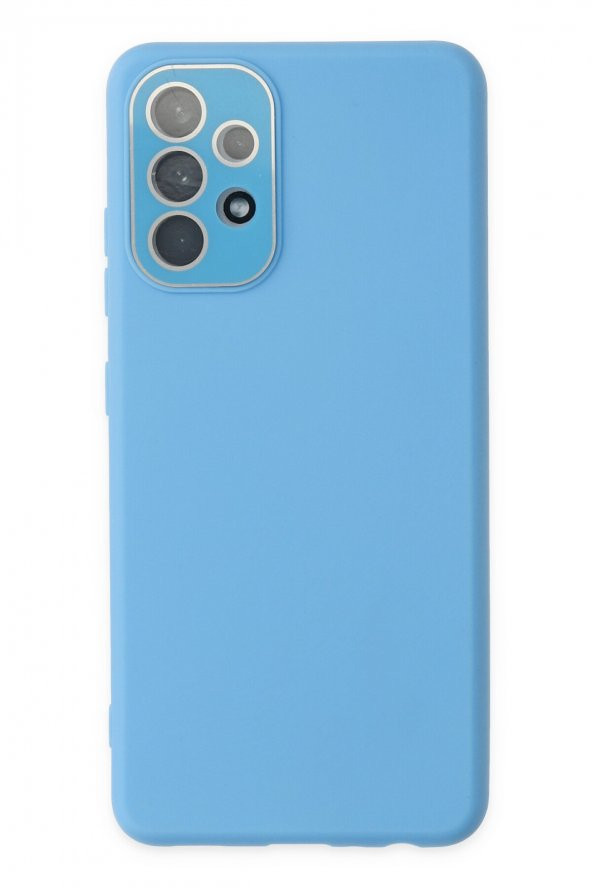 NewFace Samsung Galaxy A53 5G Kılıf Lansman Glass Kapak - Mavi