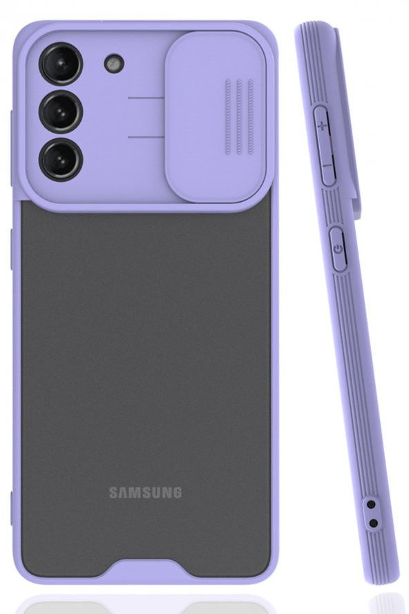 NewFace Samsung Galaxy S21 Plus Kılıf Platin Kamera Koruma Silikon - Lila