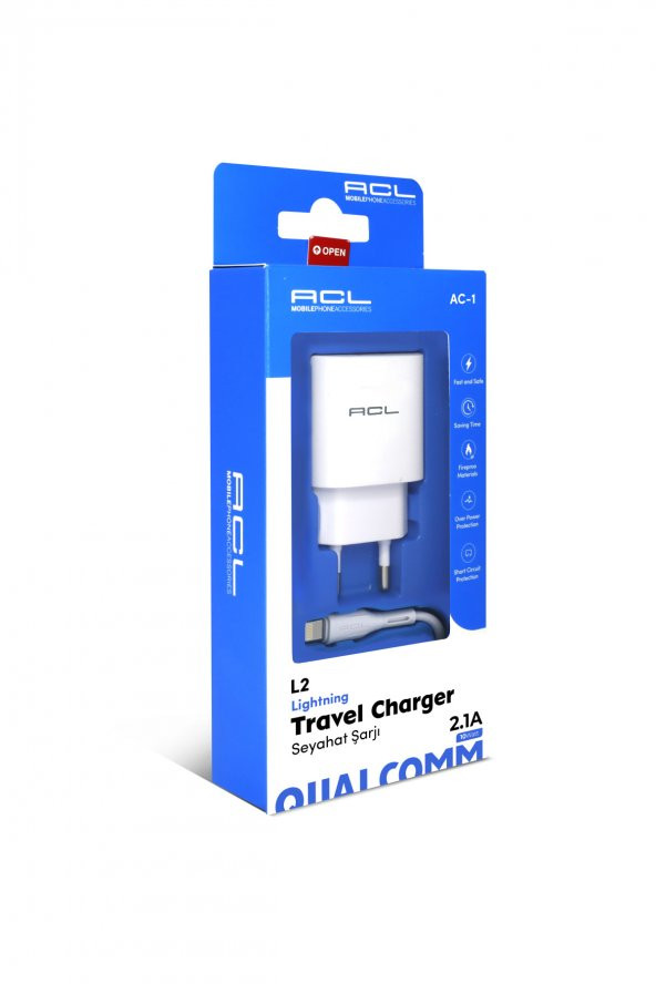 ACL 2.1 Amper 10 Watt Iphone - Lightning Hızlı Şarj - 1 Metre Kablo