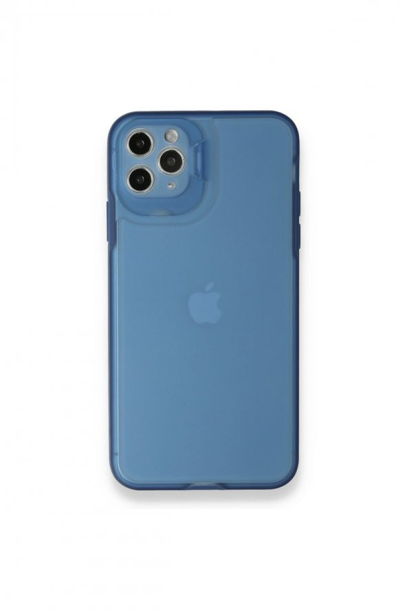 NewFace Apple Iphone 11 Pro Max Kapaklı Kamera Koruma Renkli Transparan Kılıf Iphone 11 Pro Max