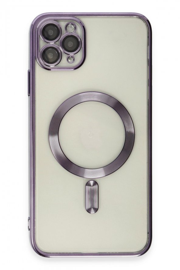 NewFace iPhone 11 Pro Max Kılıf Kross Magneticsafe Kapak - Mor
