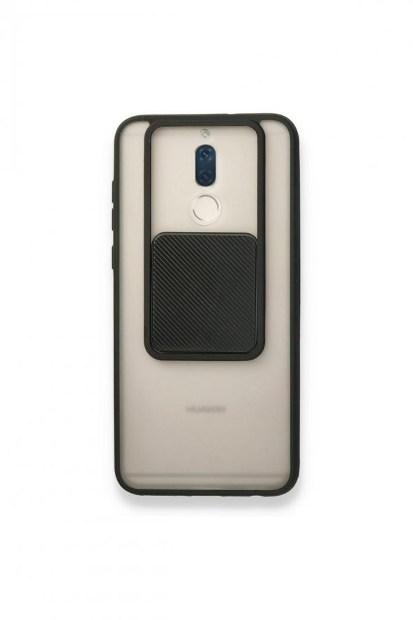 NewFace Huawei Mate 10 Lite Uyumlu Kamera Korumalı Kızaklı Mat Sert Kapak Silikon Kılıf