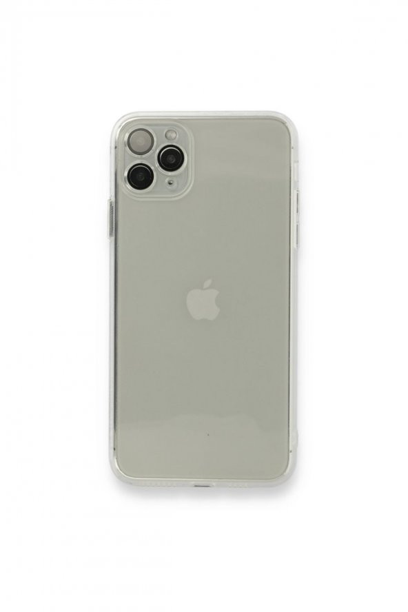 NewFace Apple Iphone 11 Pro Max Şeffaf Renkli Transparan Kamera Lens Korumalı Kılıf Iphone 11 Pro Max