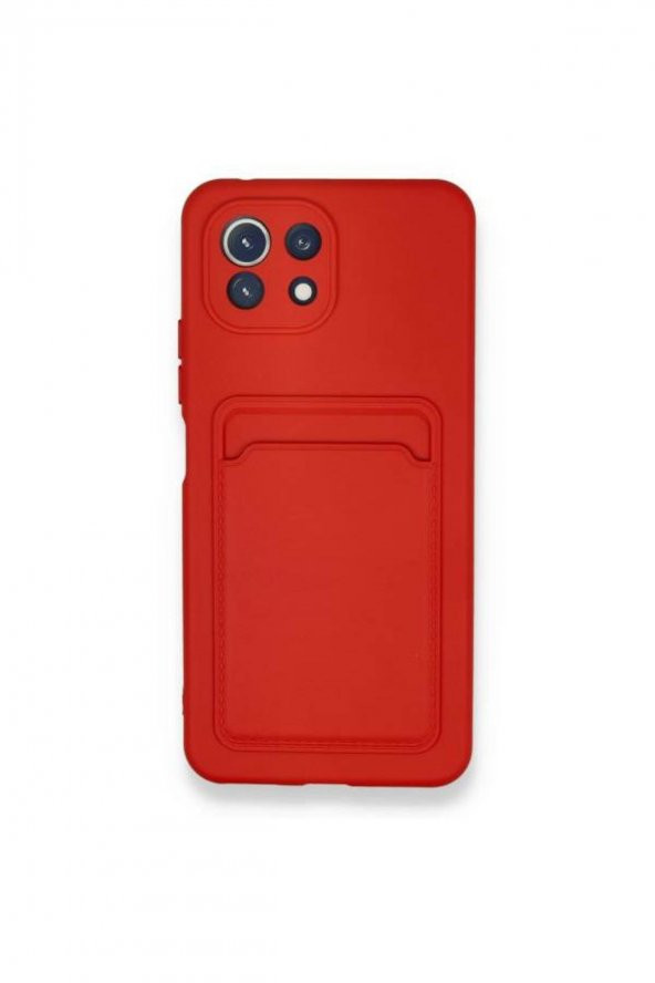 NewFace Xiaomi Mi 11 Lite Kılıf Kamera Korumalı Kartlıklı Bölmeli Yumuşak Silikon Kılıf  Xiaomi Mi 11 Lite