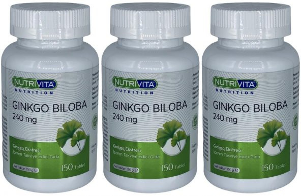 Nutrivita Nutrition Ginkgo Biloba 240 Mg 3x150 Tablet