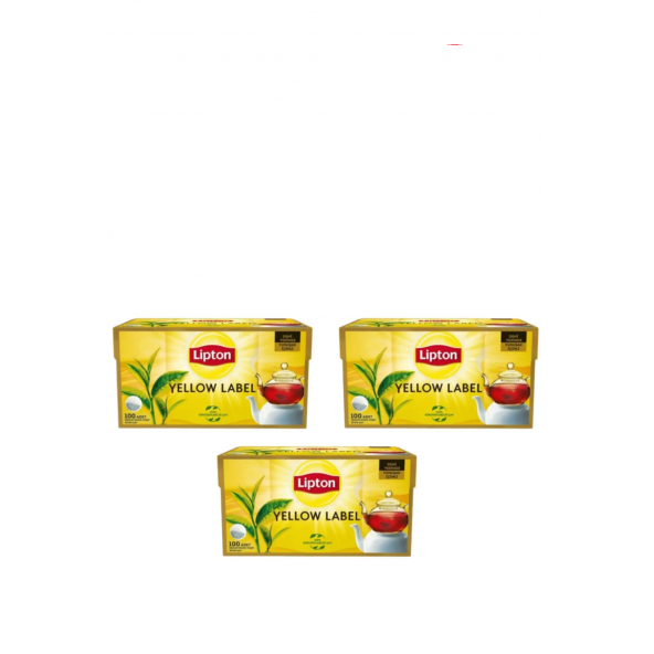 Lipton Yellow Label Demlik Poşet Çay 100'lü 3 Paket (300 Adet)