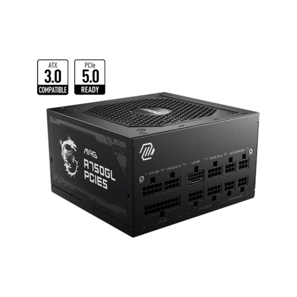 PSU MAG A750GL PCIE5 750W 80+ GOLD FULL MODULAR POWER SUPPLY