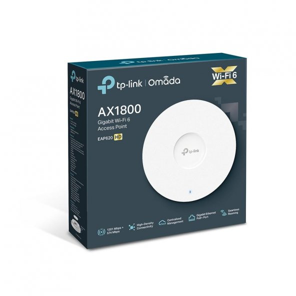 TP-LINK OMADA EAP620 HD 1 PORT 5GHz AX1800 DUVAR TIPI POE ACCESS POINT