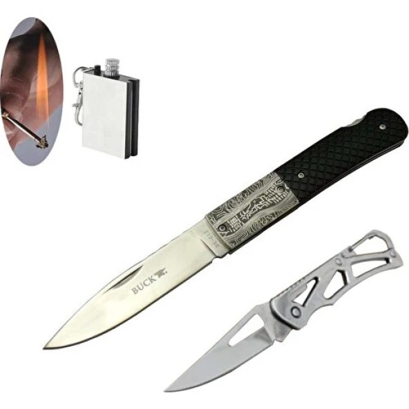 Alsepeteavm Buck Serisi BK-012-23 cm Plastik Çakı Seti SLN564