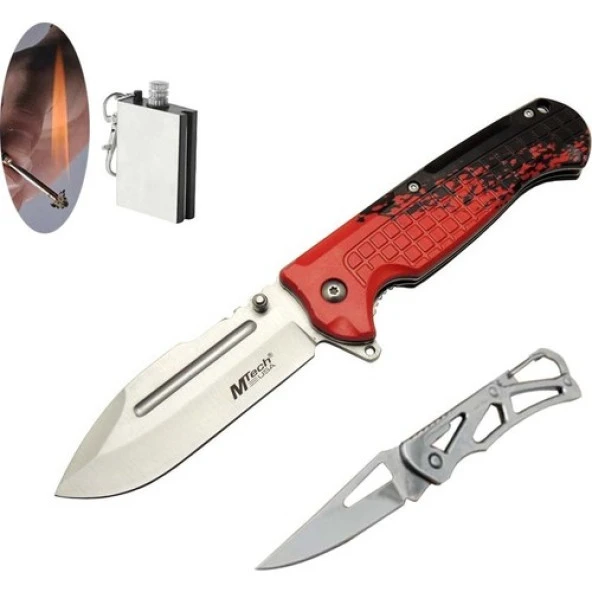 Alsepeteavm Mtech Serisi 4-28-3 21 cm Kırmızı Çakı Seti SLN258