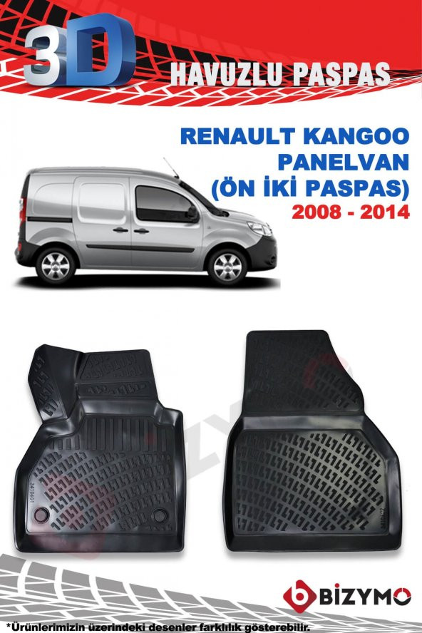Renault Kangoo Panelvan 2008-2014 3D Paspas Takımı Bizymo - 2