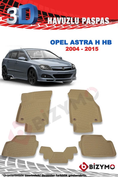 Opel Astra H Hb 2004-2015 3D Bej Paspas Takımı Bizymo - Resim 2