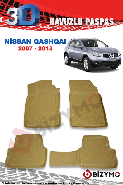 Nissan Qashqai 2007-2013 3D Bej Paspas Takımı Bizymo - 2