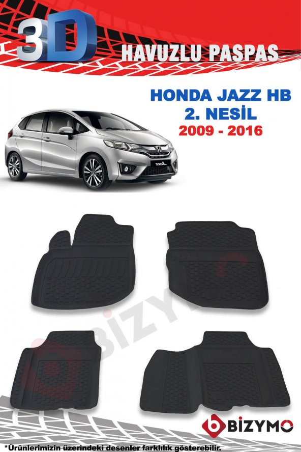 Honda Jazz 2. Nesil Hb 2009-2016 3D Paspas Takımı Bizymo - 2