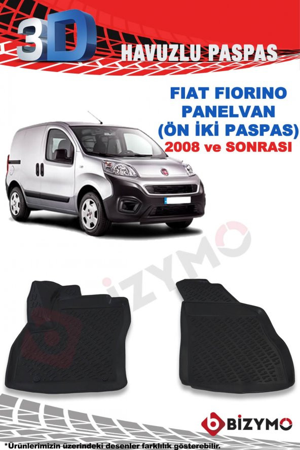 Fiat Fiorino Panelvan 2008 Ve Sonrası 3D Paspas Takımı Bizymo - Resim 2