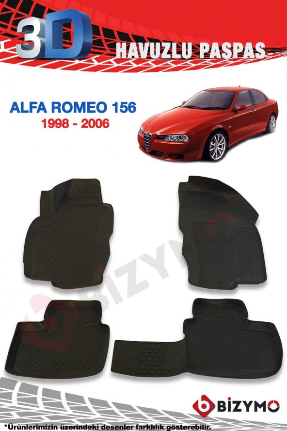 Alfa Romeo 156 Sedan 1998-2006 3D Paspas Takımı Bizymo - 2