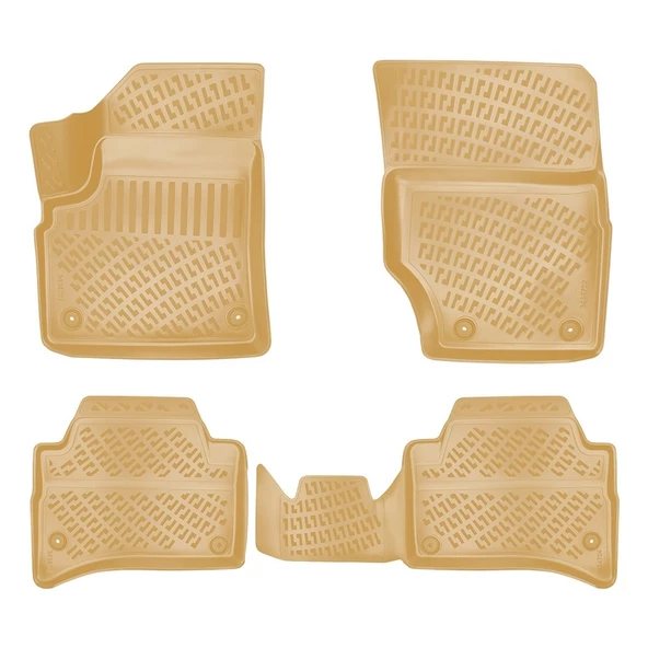Volkswagen Touareg 2002-2010 3D Havuzlu Bej Paspas Bizymo