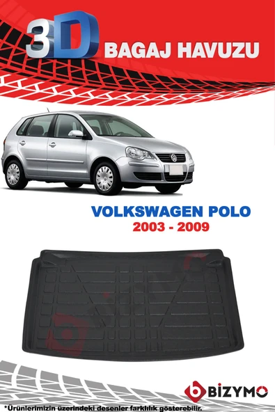 Volkswagen Polo 2003-2009 3D Bagaj Havuzu Bizymo - Resim 2
