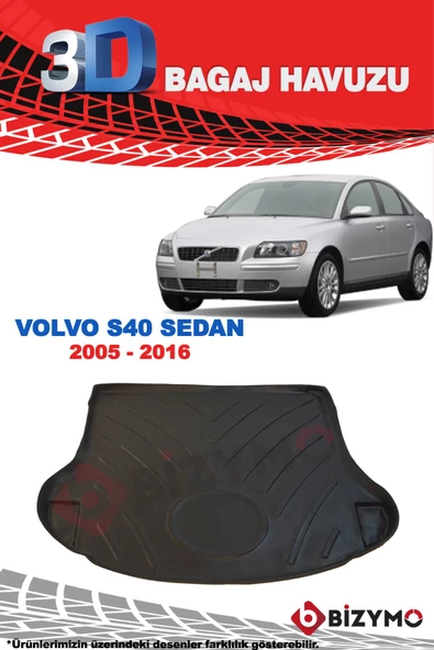 Volvo S40 Sedan 2005-2016 3D Bagaj Havuzu Bizymo - Resim 2