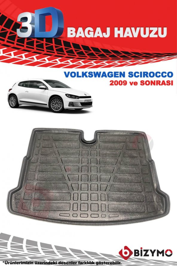 Volkswagen Scirocco 2009 Ve Sonrası 3D Bagaj Havuzu Bizymo