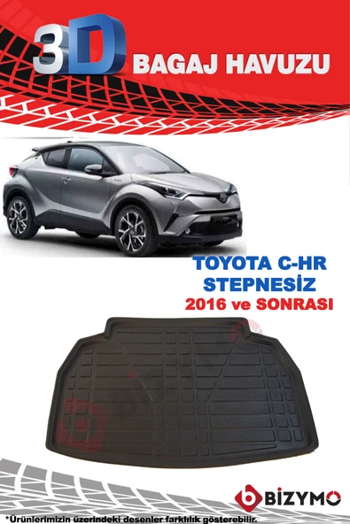 Toyota C-Hr Stepnesiz 2016 Ve Sonrası 3D Bagaj Havuzu Bizymo - Resim 2