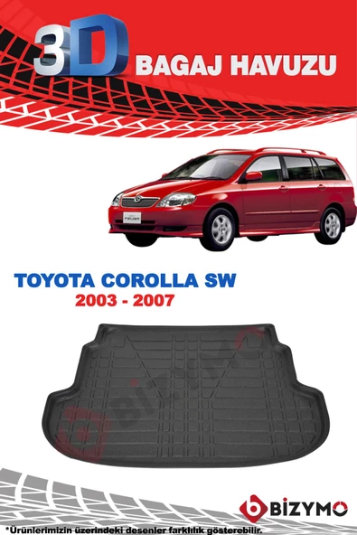 Toyota Corolla Stw 2003-2007 3D Bagaj Havuzu Bizymo - 2