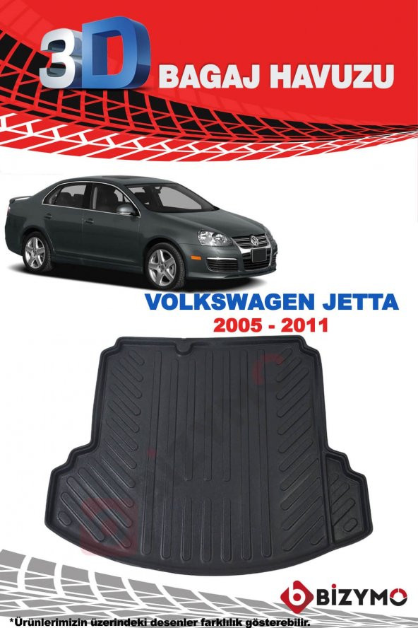 Volkswagen Jetta 2005-2011 3D Bagaj Havuzu Bizymo - Resim 2